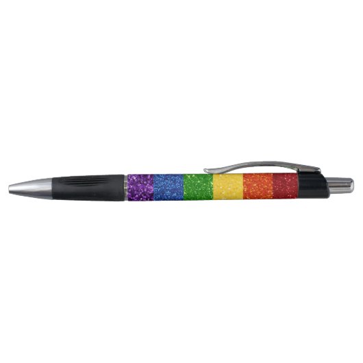 LGBT Glitter Rainbow Pride Flag Pen (Bovenkant)