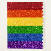 LGBT Glitter Rainbow Pride Flag Planner (Achterkant)