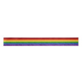 LGBT Glitter Rainbow Pride Flag Satijnen Lint (Voorkant)