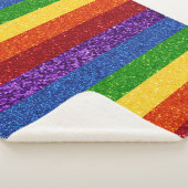 LGBT Glitter Rainbow Pride Flag Sherpa Deken (3/4)