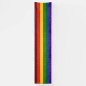 LGBT Glitter Rainbow Pride Flag Spandoek (Verticaal)