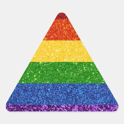 LGBT Glitter Rainbow Pride Flag Sticker (Voorkant)