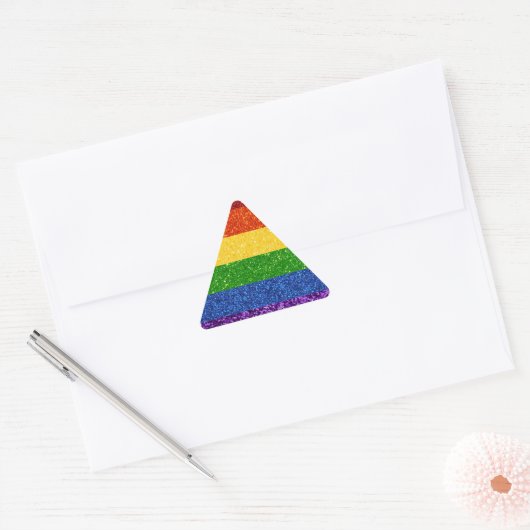 LGBT Glitter Rainbow Pride Flag Sticker (Envelop)