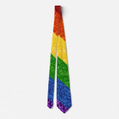 LGBT Glitter Rainbow Pride Flag Stropdas (Achterkant)