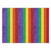LGBT Glitter Rainbow Pride Flag Tafelkleed (Voorkant (Horizontaal))