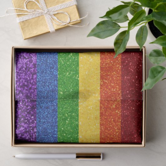 LGBT Glitter Rainbow Pride Flag Tissuepapier (Geschenk)