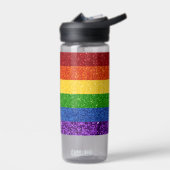 LGBT Glitter Rainbow Pride Flag Waterfles (Links)