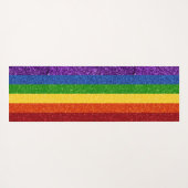 LGBT Glitter Rainbow Pride Flag Yogamat (Achterkant (horizontaal))