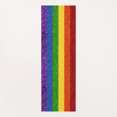 LGBT Glitter Rainbow Pride Flag Yogamat (Voorkant)