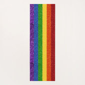 LGBT Glitter Rainbow Pride Flag Yogamat (Achterkant)