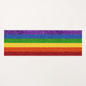 LGBT Glitter Rainbow Pride Flag Yogamat (Voorkant (horizontaal))