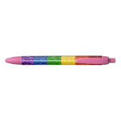 LGBT Glitter Rainbow Pride Flag Zwarte Inkt Pen (Achterkant)
