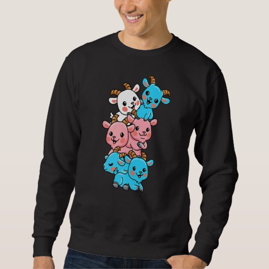 Lgbt Goat Gothic Pansexual Flag Trui (Voorkant)