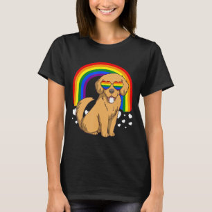 Lgbt Golden Retriever Dog Gay Pride Rainbow Lgbtq T-shirt