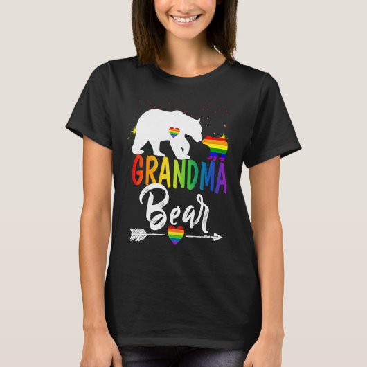 LGBT Grandma Beer Gay Pride Rights Rainbow Grandma T-shirt (Voorkant)