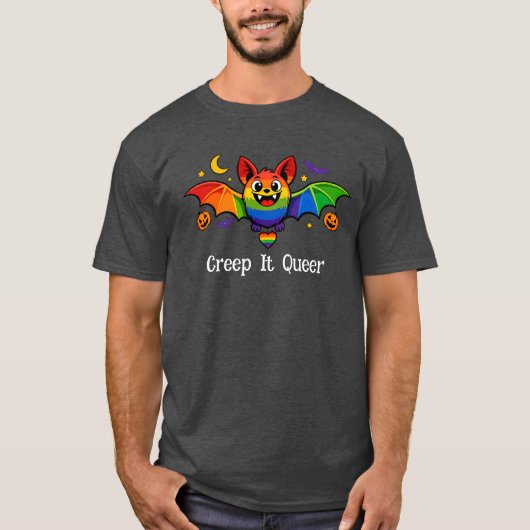 🎃🌈LGBT Griezelen & Fabulous   T-shirt (Voorkant)