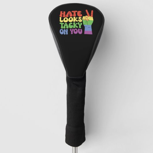 LGBT-haat staat je niet goed Pride leuk Golfheadcover (Voorkant)