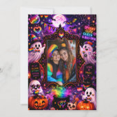 🎃🌈 LGBT Halloween aangepaste fotokaart Kaart (Voorkant)
