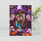 🎃🌈 LGBT Halloween aangepaste fotokaart Kaart (Staand voorkant)