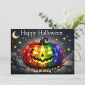 🎃🌈LGBT Halloween kaart (Staand voorkant)