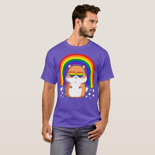 LGBT Hamster Gay Pride Rainbow LGBTQ Cute Gift T-shirt (Voorkant volledig)