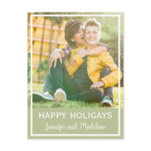 LGBT Happy Holigays Kerstfoto Olijfgroen