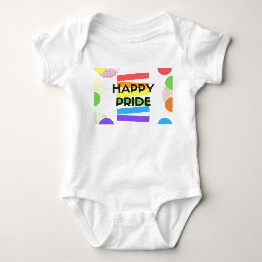 LGBT "Happy Pride"-Baby groeit Romper (Voorkant)