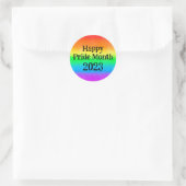 LGBT Happy Pride Maand Quote Aangepast Jaar | Rege Ronde Sticker (Tas)