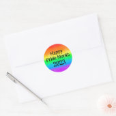 LGBT Happy Pride Maand Quote Aangepast Jaar | Rege Ronde Sticker (Envelop)