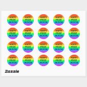 LGBT HAPPY PRIDE MAAND | Regenboogvlag Ronde Sticker (Vel)