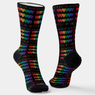 LGBT Hart Retro Wees een fatsoenlijk mens Het is n Sokken