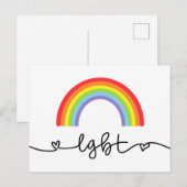 LGBT-harten en regenbogen Briefkaart (Voorkant / Achterkant)