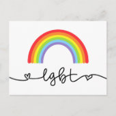 LGBT-harten en regenbogen Briefkaart (Voorkant)