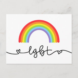 LGBT-harten en regenbogen Briefkaart