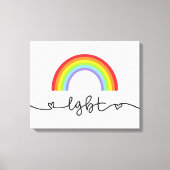 LGBT-harten en regenbogen Canvas Afdruk (Voorkant)