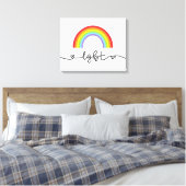 LGBT-harten en regenbogen Canvas Afdruk (Insitu (Slaapkamer))