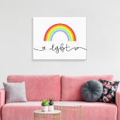 LGBT-harten en regenbogen Canvas Afdruk (Insitu (Woonkamer))