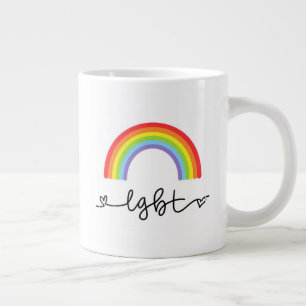 LGBT-harten en regenbogen Grote Koffiekop