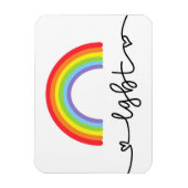 LGBT-harten en regenbogen Magneet (Verticaal)