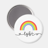 LGBT-harten en regenbogen Magneet (Voorkant / Achterkant)