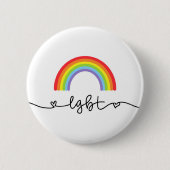 LGBT-harten en regenbogen Ronde Button 5,7 Cm (Voorkant)