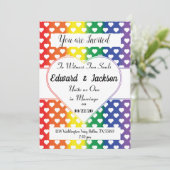 LGBT-harten trouwkaart Kaart (Staand voorkant)