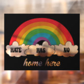 LGBT Hate heeft hier geen thuis Raamsticker (Vel 2)