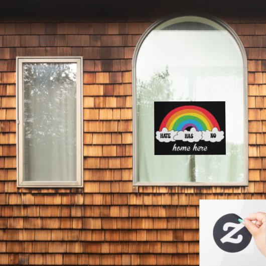 LGBT Hate heeft hier geen thuis Raamsticker (Huis Raam)