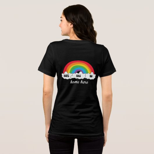 LGBT Hate heeft hier geen thuis Tri-Blend Shirt (Achterkant volledig)