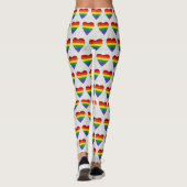 LGBT Heart Pride Flag Glitter Leggings (Achterkant)