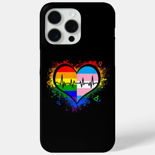 LGBT Heartbeat EKG Shirt Gay Lesbisch Transgender  Case-Mate iPhone Case (Achterkant)