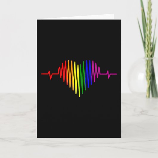 LGBT Heartbeat LGBT Pride Month LGBTQ Rainbow Flag Kaart (Voorkant)