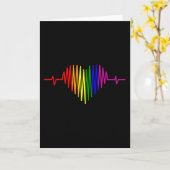 LGBT Heartbeat LGBT Pride Month LGBTQ Rainbow Flag Kaart (Gele Bloem)