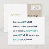 LGBT heeft een Gay Child Love Pride Ouderschap Quo Briefkaart (Voorkant / Achterkant)